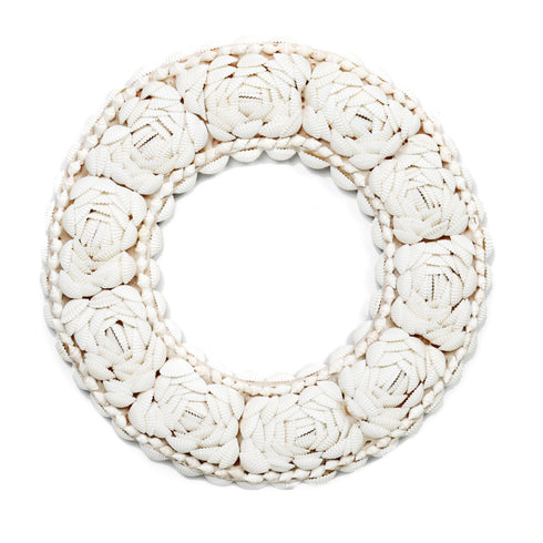 Boho Wanddeko Muschelkranz, Tischdekoration O Shell