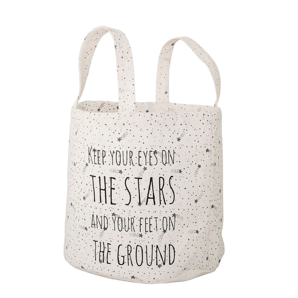 Bloomingville, Aufbewahrungskorb, Dekokorb Stars, natur-grau