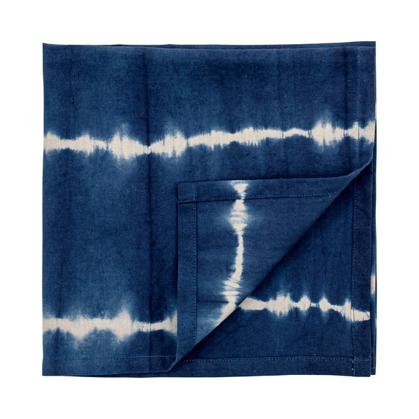 Stoffservietten Batik, blau-weiß, 4er-Set