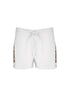 XOX Sweat Shorts, Jogger Pants kurz Ethno Muster mit Pailletten, weiß - Fair Trade