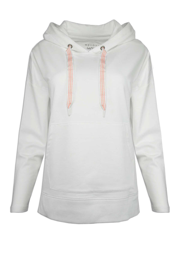 XOX Hoodie, Sweat Pulli angeraut mit Taschen, offwhite - Fair Trade