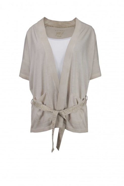 XOX Sweatjacke, Strickjacke 1/2 Arm, sand - Fair Trade