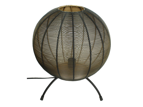 Moderne Tischlampe, Stehlampe Metall, schwarz-gold