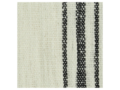 Boho Decke mit Fransen, Tagesdecke, Überwurf, creme-schwarz