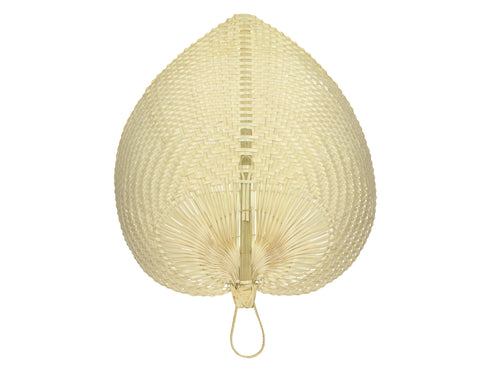 Boho Wanddekoration, Bambus Fächer Asia geflochten, 50x56cm