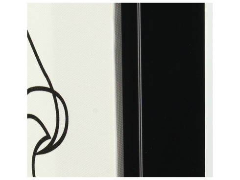 Wandbild Skandi Modern Art, Wanddeko Face weiß-schwarz 61x61cm