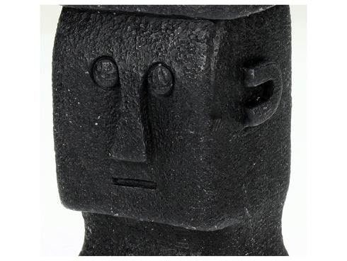 Boho Dekostatue Kerze Tiki klein, schwarz