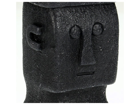 Boho Dekostatue Kerze Tiki groß, schwarz